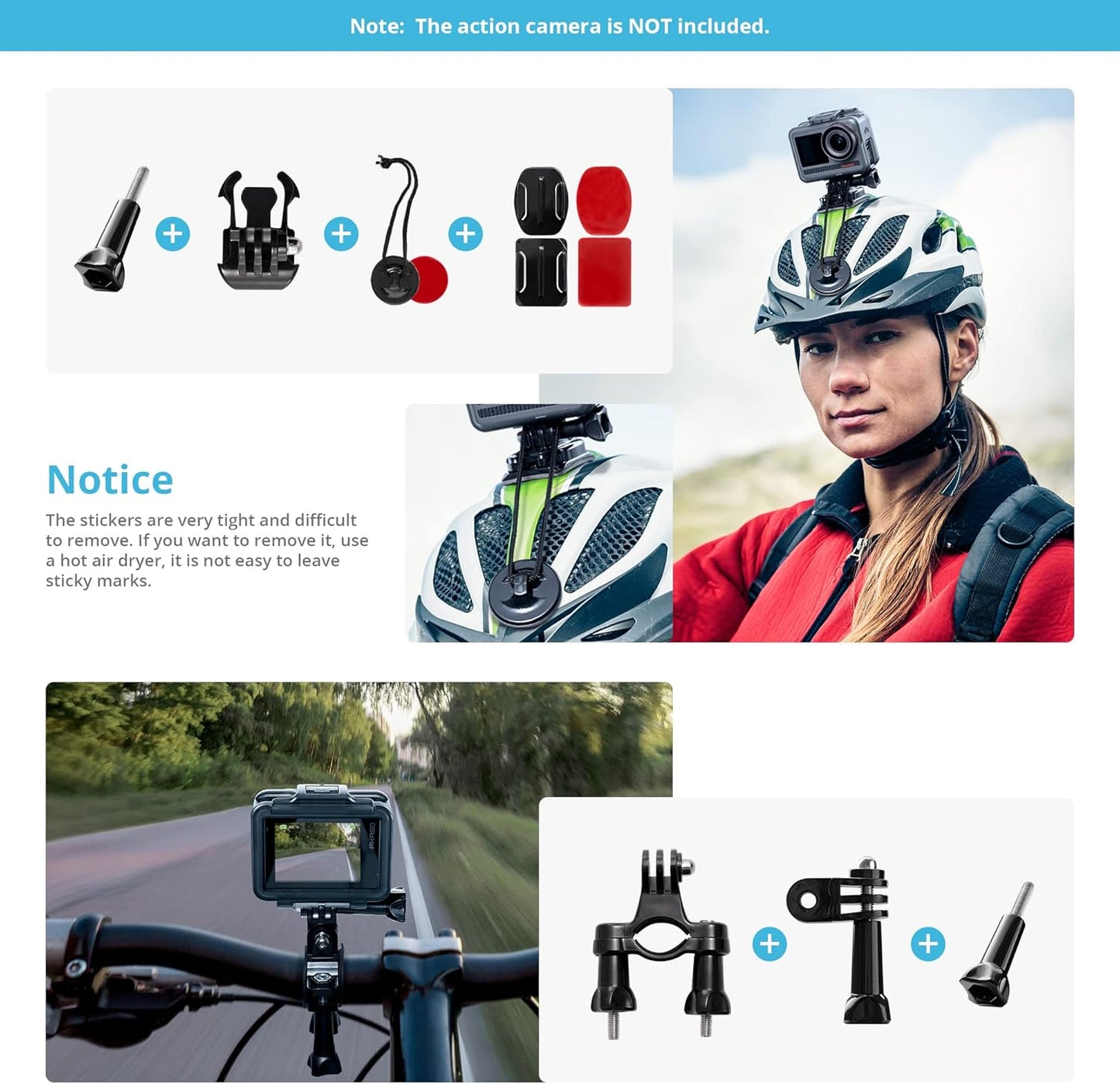 AKASO Outdoor Sports Action Camera Accessories Kit 42 in 1 for EK7000/ EK7000 Pro/Brave 4/Brave 7 LE/Brave 7/Brave 8/V50X/V50 Pro/V50 Elite/GoPro Hero 13/12/11/10