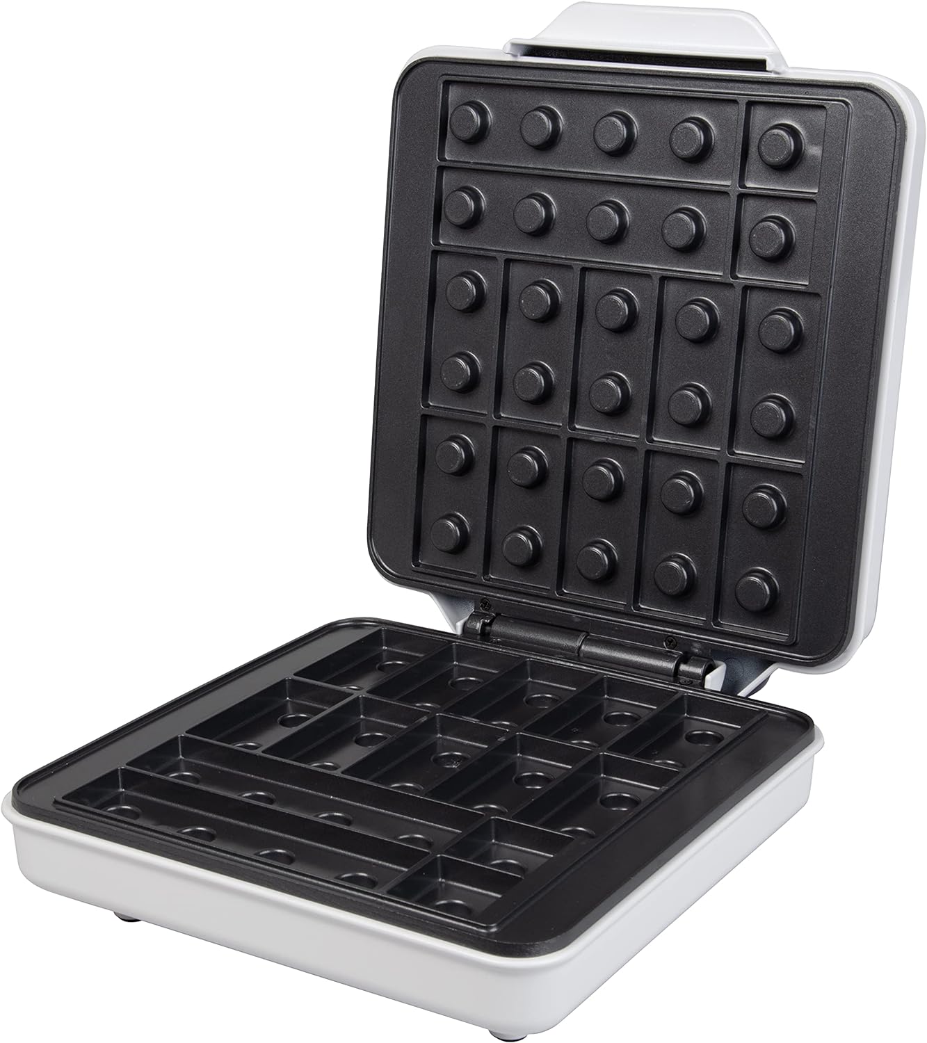 Building Brick Electric Waffle Maker- Cook Fun Buildable Waffles, Pancakes in Minutes- Build Gingerbread Houses, Cars & More Out of Stackable Waffles- Bite Sized for Kids, Nonstick Iron- Fun Xmas Gift