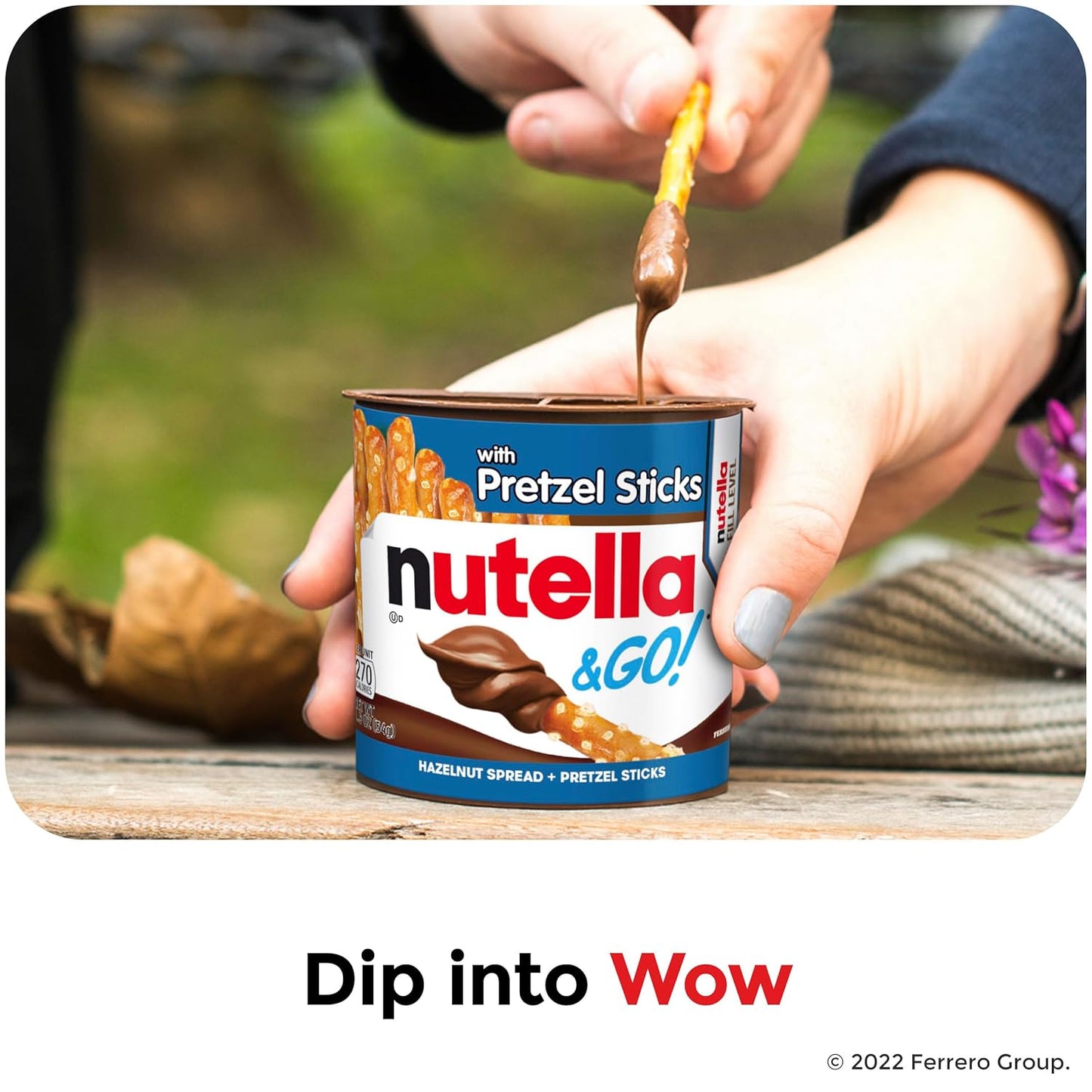 Nutella & GO! Bulk 12 Pack, Hazelnut and Cocoa Spread with Pretzel Sticks, Stocking Stuffers, Snack Cups, 1.9 oz Each
