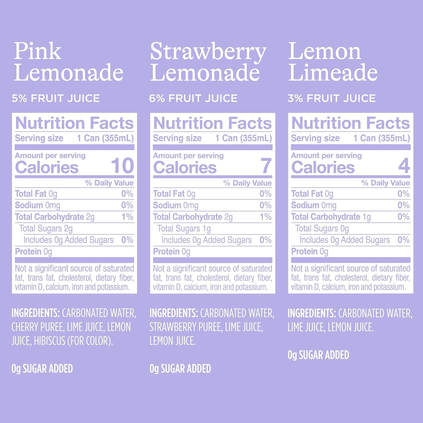 Spindrift Lemonade 3 Flavor Variety 20 Pack,12 Fl Oz (Pack of 20)