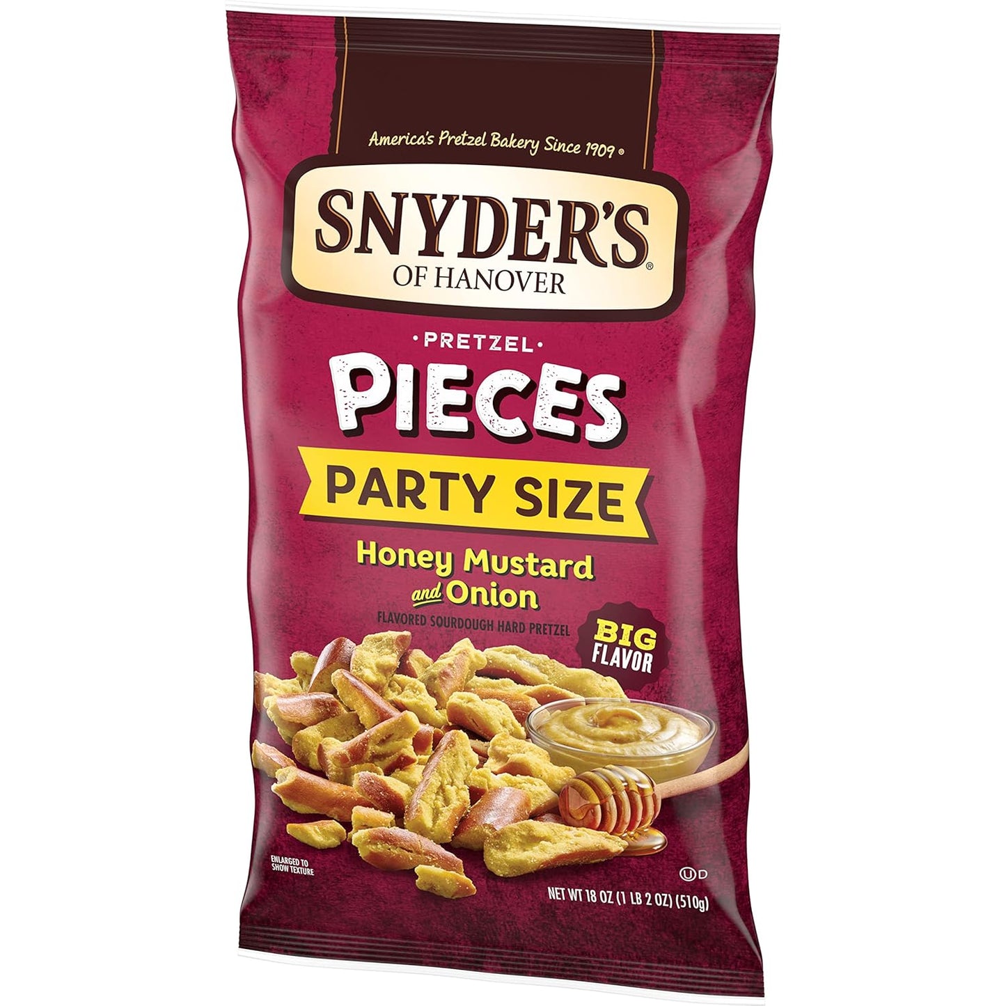 Snyder's of Hanover Pretzel Pieces, Honey Mustard and Onion, Party Size 18 Oz