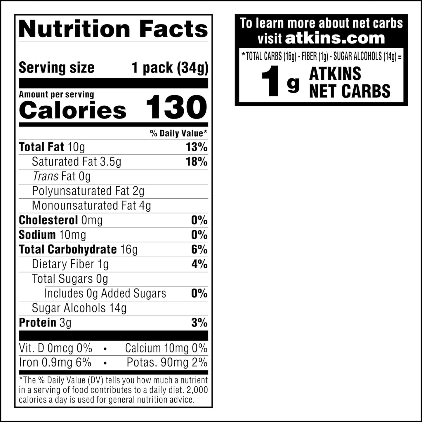 Atkins Endulge Chocolate Peanut Candies, Dessert Favorite, 0g Sugar, 16 Count