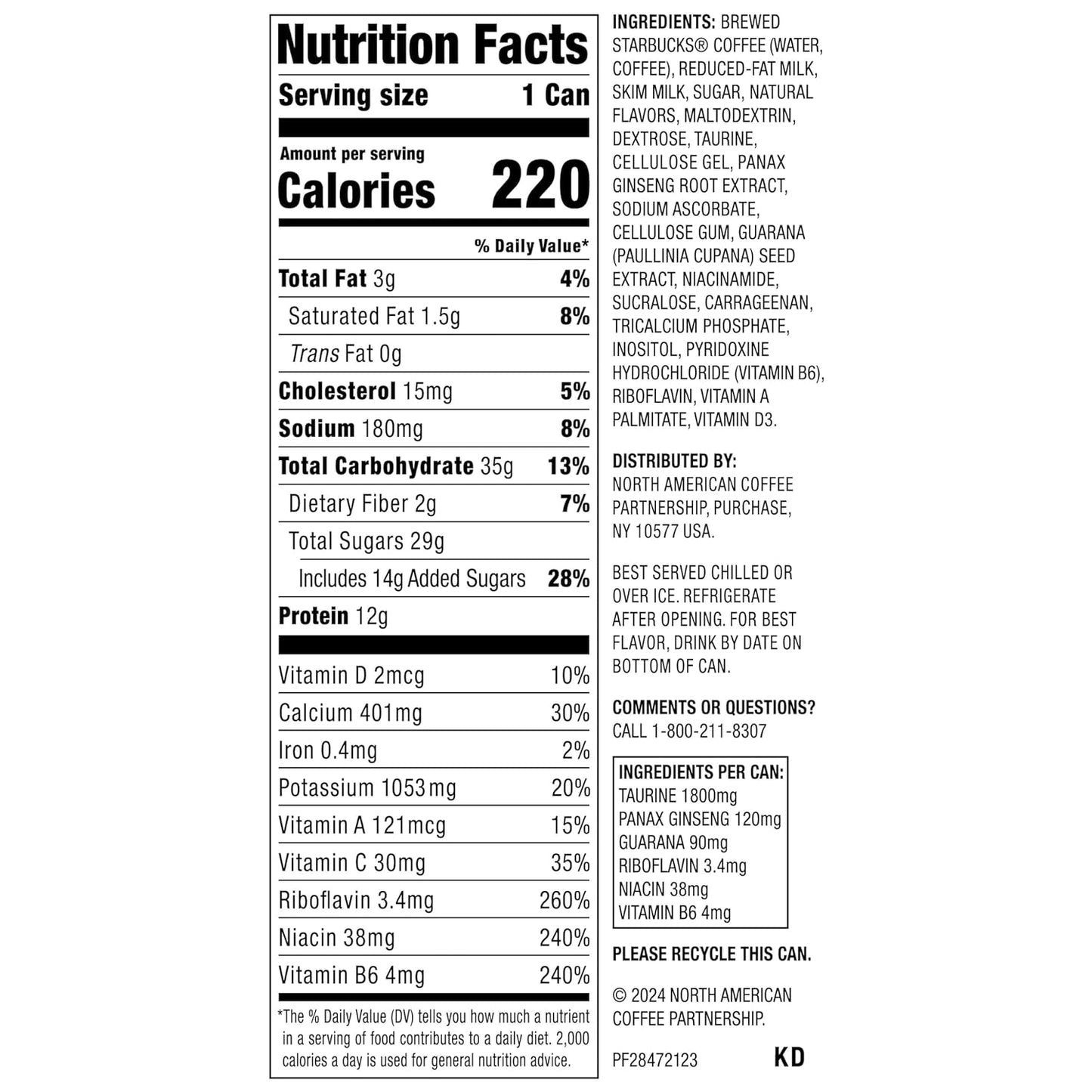 Starbucks Doubleshot Energy Drink Coffee Beverage, Mocha, Iced Coffee, 15 fl oz Cans (12 Pack) (Packaging May Vary)