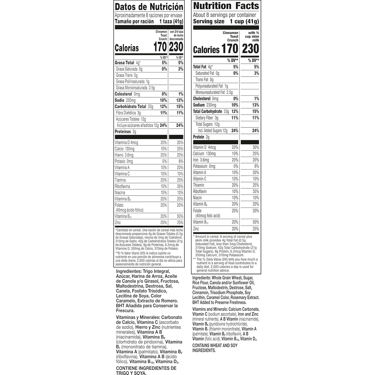 Original Cinnamon Toast Crunch Breakfast Cereal, 12 OZ Cereal Box