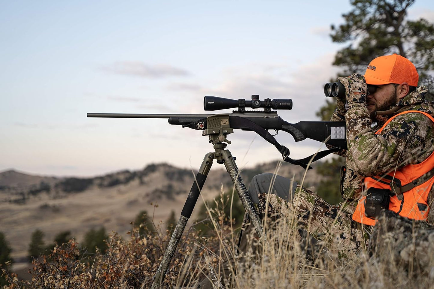 BOG DeathGrip Realtree Excape Camo Tripod with Durable Aluminum Frame, Lightweight, Stable Design, Bubble Level, Adjustable Legs, and Hands-Free Operation for Hunting, Shooting, and Outdoors