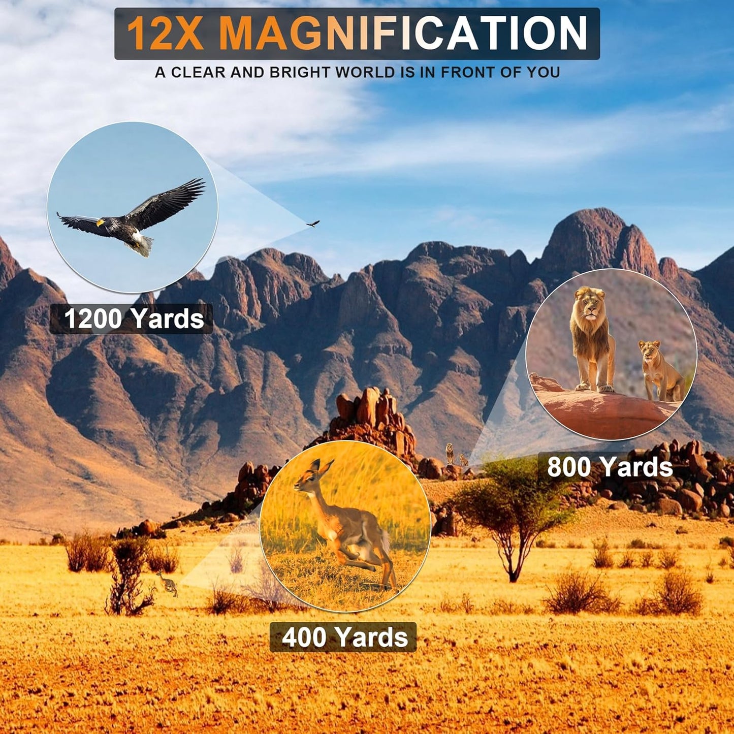 12x55 UHD Monocular for Adult with Tripod Hand Strap Smartphone Adapter, Waterproof Monocular Telescope High Powered with BAK4 Prism & FMC Lens for Camping Travel Hiking Bird Watching Hunting