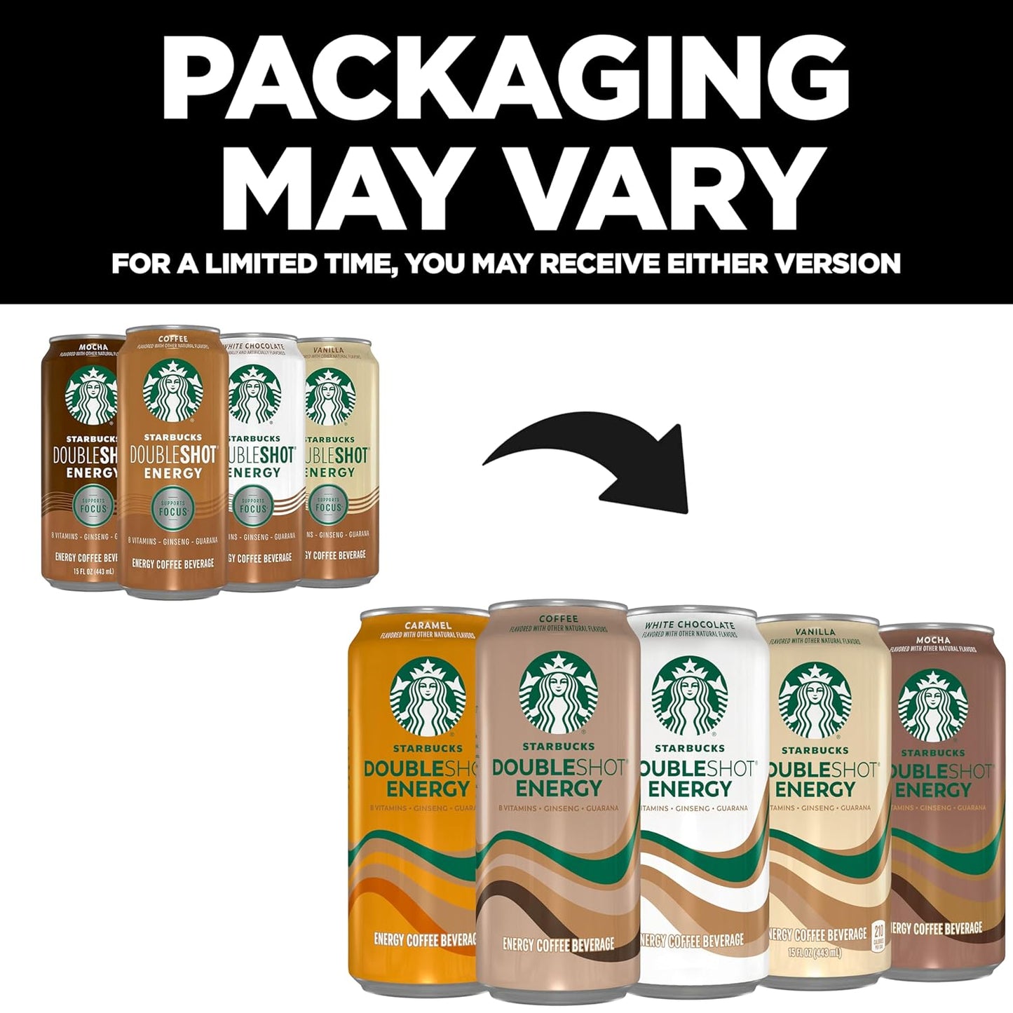 Starbucks Doubleshot Energy Drink Coffee Beverage, Mocha, Iced Coffee, 15 fl oz Cans (12 Pack) (Packaging May Vary)