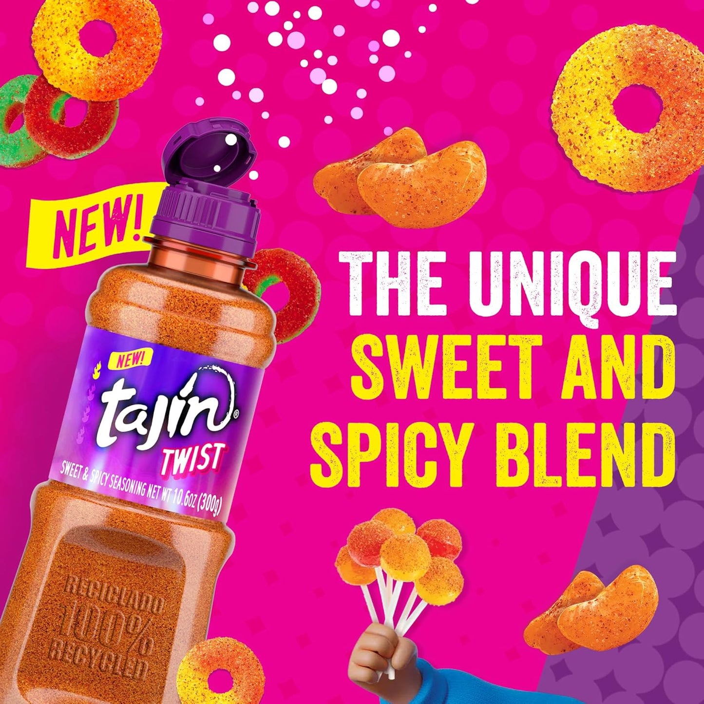 Tajín Twist Sweet and Spicy Seasoning, Fruit and Chili Powder, 10.6oz