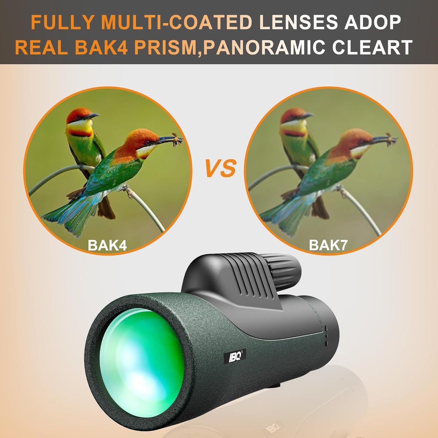 12x55 UHD Monocular for Adult with Tripod Hand Strap Smartphone Adapter, Waterproof Monocular Telescope High Powered with BAK4 Prism & FMC Lens for Camping Travel Hiking Bird Watching Hunting