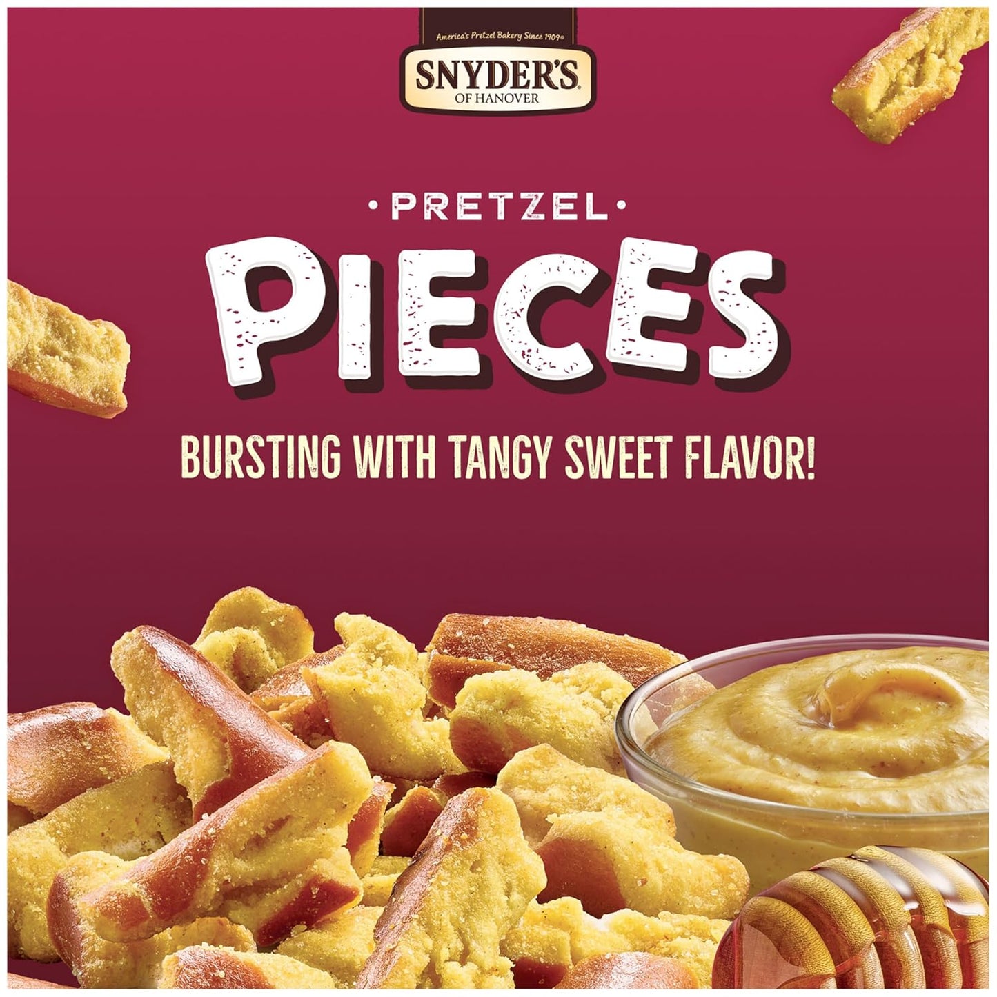 Snyder's of Hanover Pretzel Pieces, Honey Mustard and Onion, Party Size 18 Oz