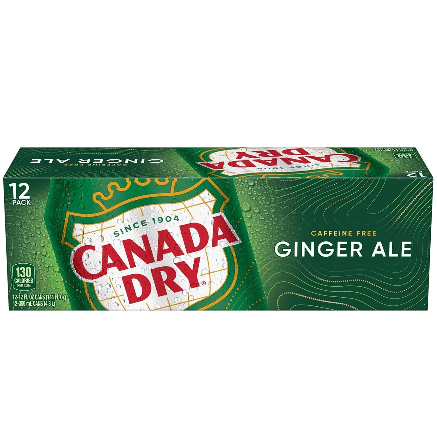 Canada Dry Ginger Ale Soda, 12 fl oz cans, 12 pack