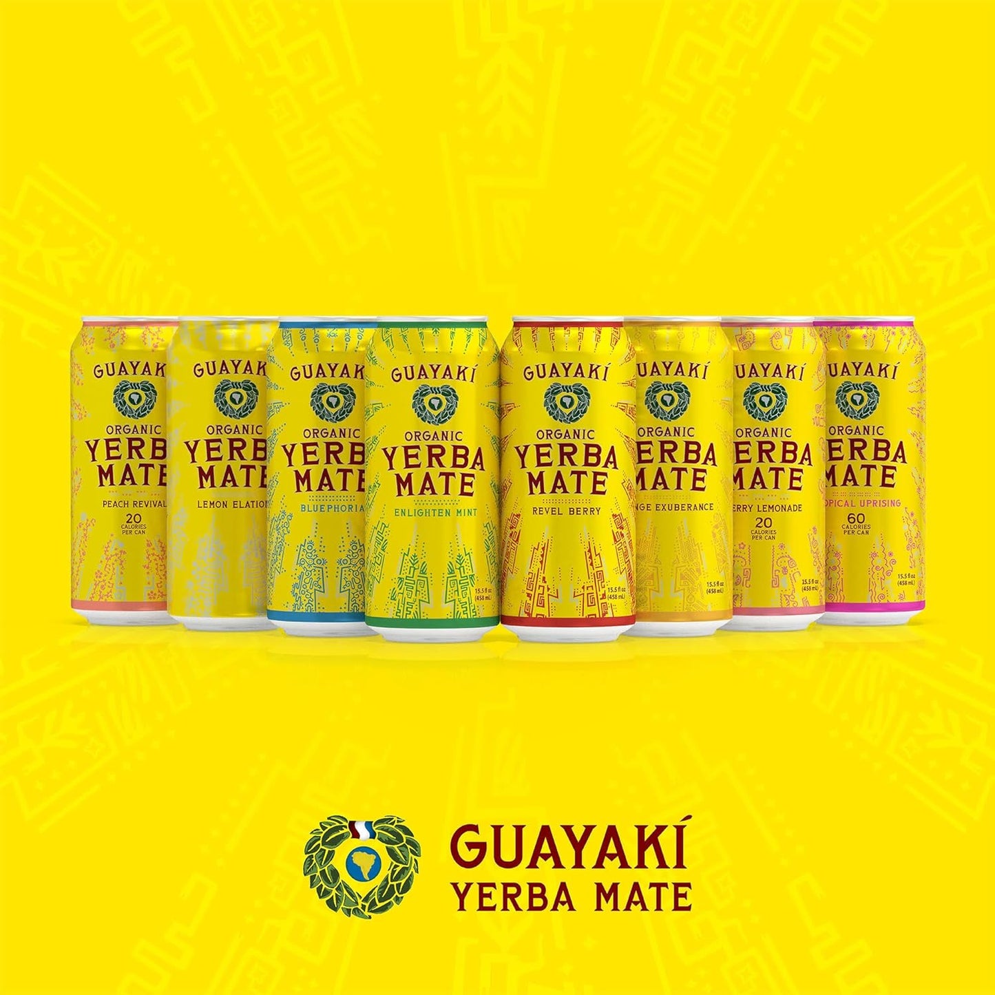 Guayakí Yerba Mate, Energy Drink Alternative, Organic Berry Lemonade Flavor, 15.5 Oz (Pack of 12), Low Sugar, Low Calorie, 150mg Natural Caffeine, Smooth Energy & Focus