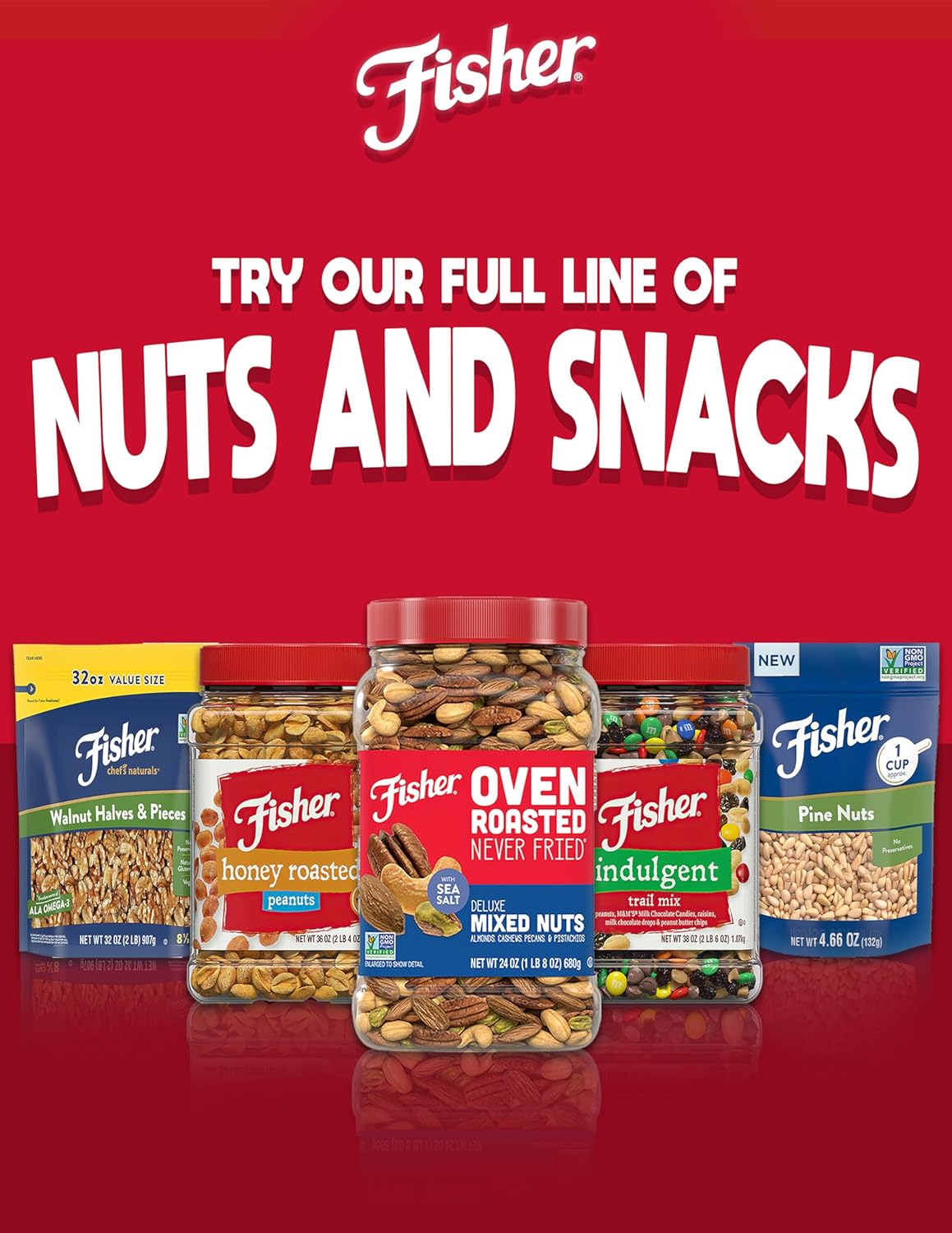 Fisher Snack Glazed Pecans, 24 Ounces, Made with Whole Mammoth Pecans, 100% Recyclable