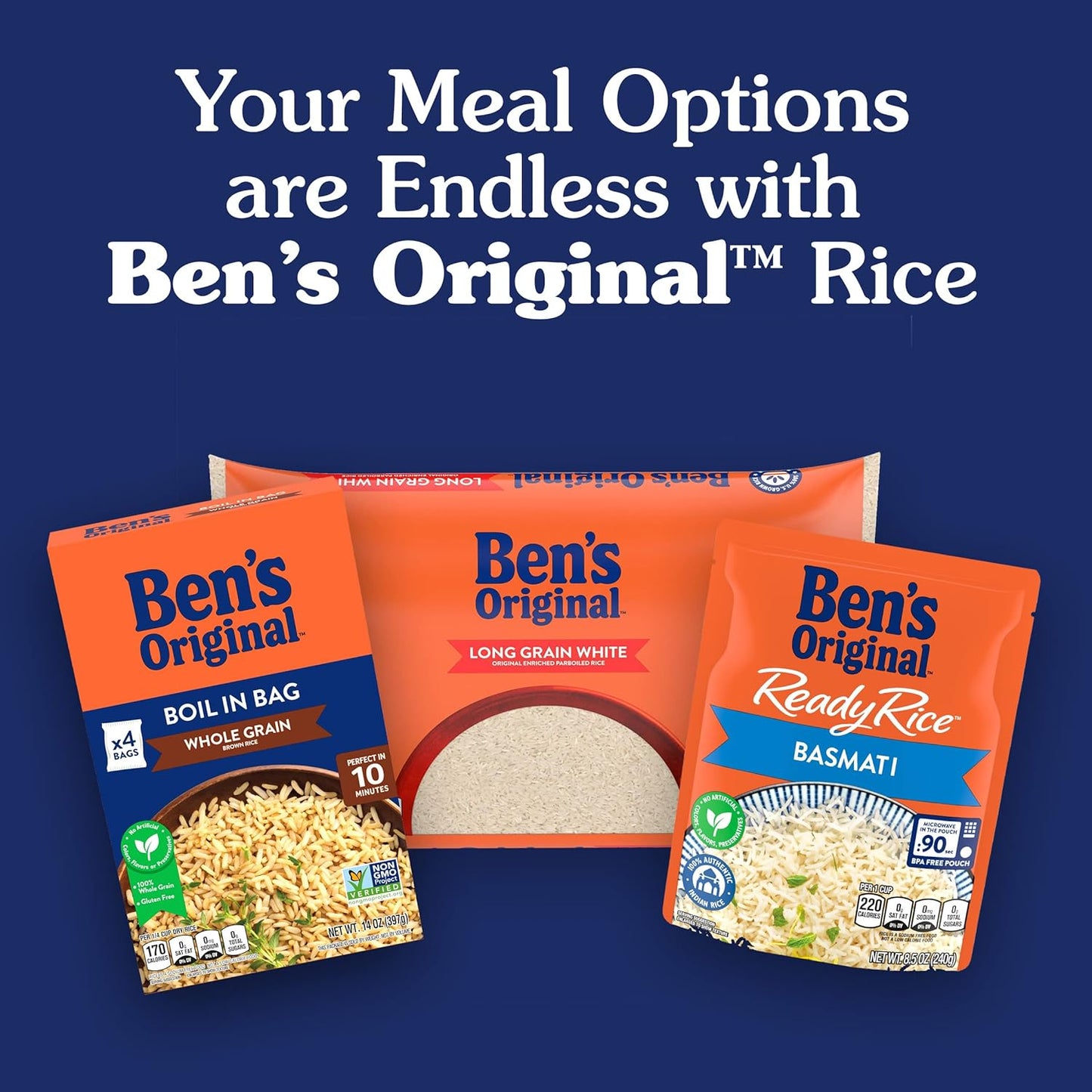 BEN'S ORIGINAL Ready Rice Roasted Chicken and Spanish Style Flavored Rice Variety Pack, Easy Dinner Sides, 8.8 OZ Pouch (Pack of 6)"