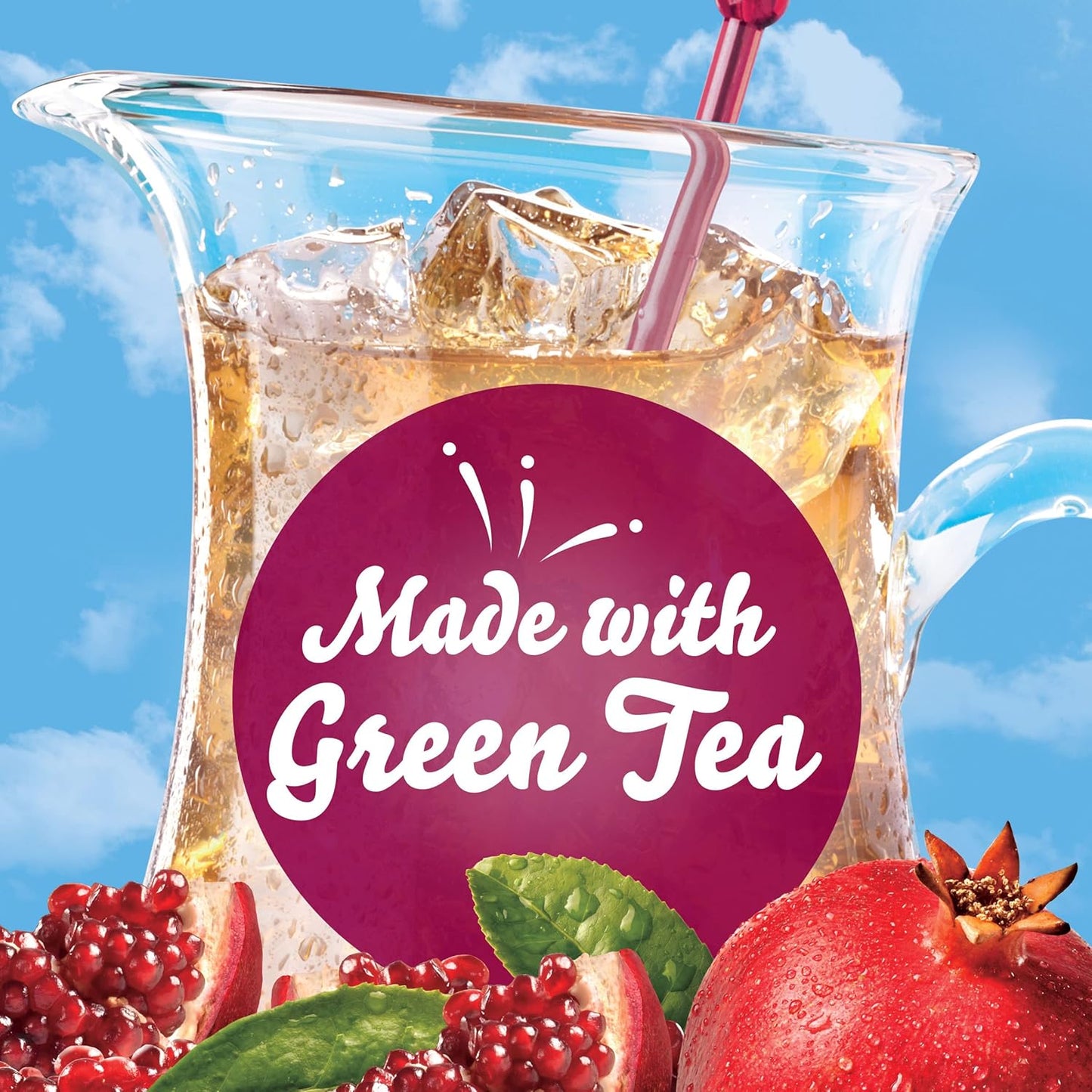Crystal Light Sugar-Free Pomegranate Green Tea Naturally Flavored Powdered Drink Mix 5 Count Pitcher Packets