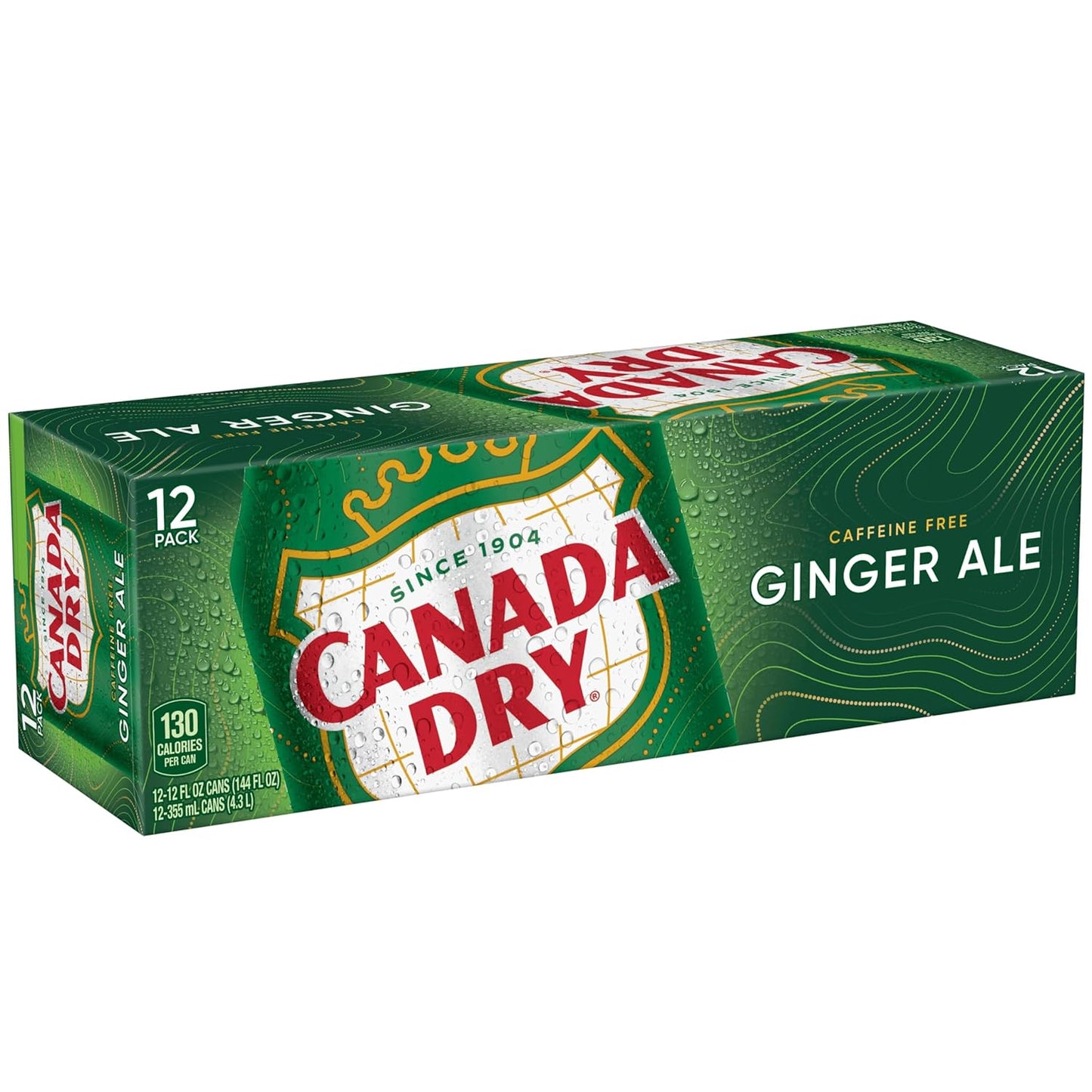 Canada Dry Ginger Ale Soda, 12 fl oz cans, 12 pack
