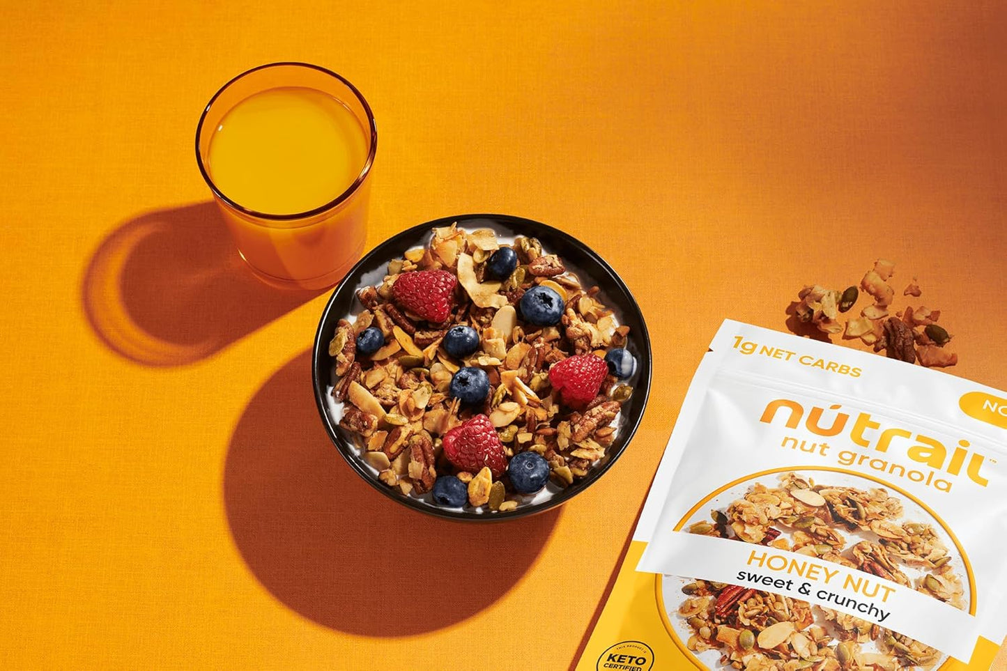 NuTrail Nut Granola Cereal, Variety Pack, No Sugar Added, Keto, Low Carb, Gluten Free, Grain Free, Healthy Breakfast 8 oz. 3 Count