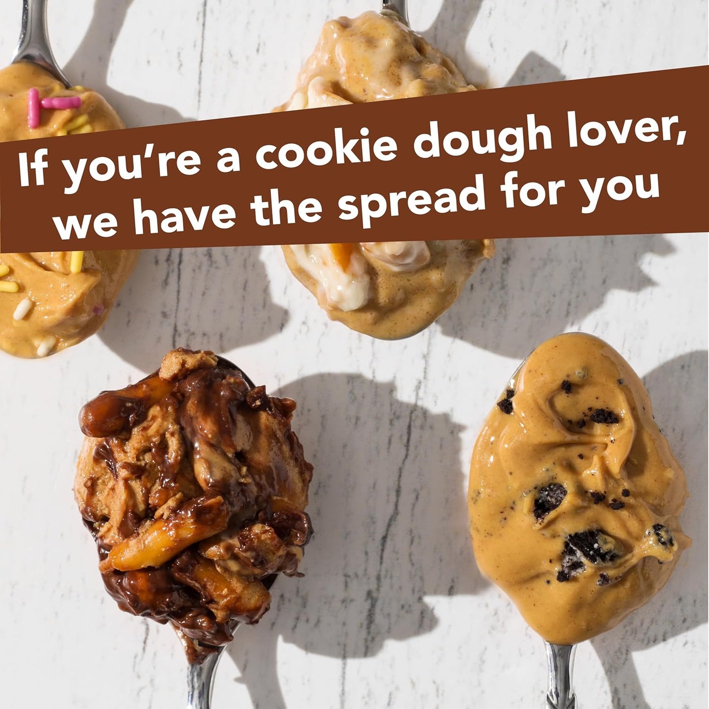 Nuts 'N More Cookie Dough Snack Packs ⎸ High Protein Peanut Spread, All Natural, Healthy, Omega 3’s and Antioxidants ⎸ Low Carb, Low Sugar, Gluten Free, Non GMO (1.10oz Packets, 10 Pack)