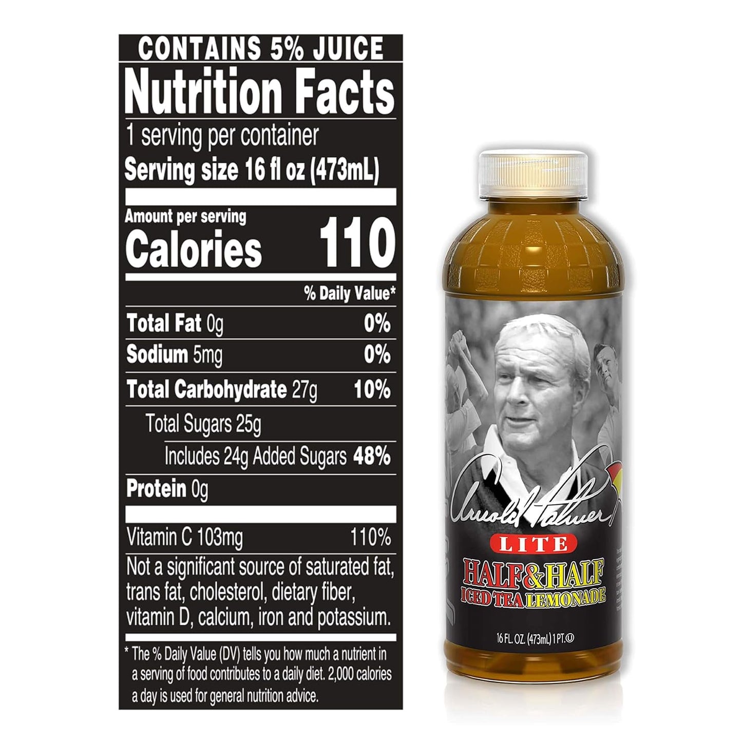 AriZona Arnold Palmer Half and Half - 16 Fl Oz (Pack of 12)