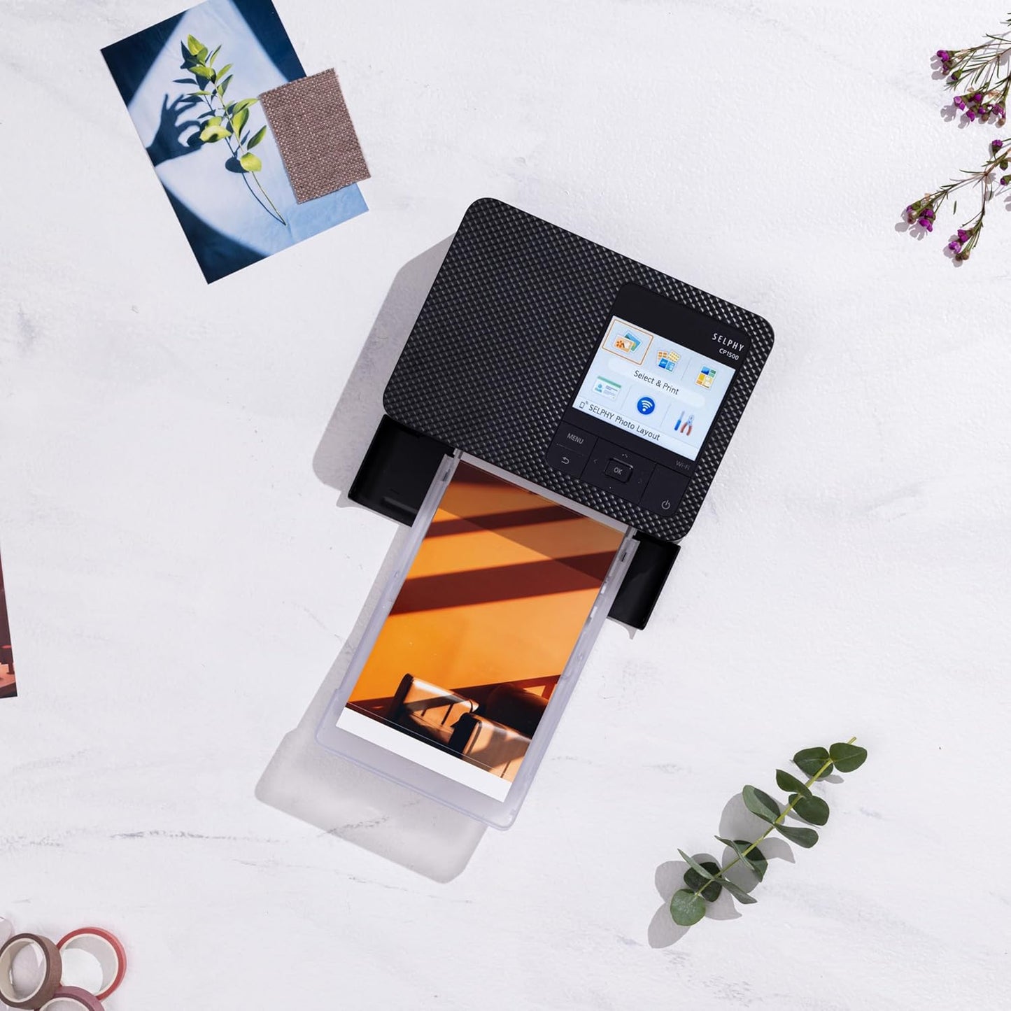 Canon SELPHY CP1500 Compact Photo Printer, Portable Photo Printer, Instant Photo Printer, Mobile Friendly, AirPrint, Black