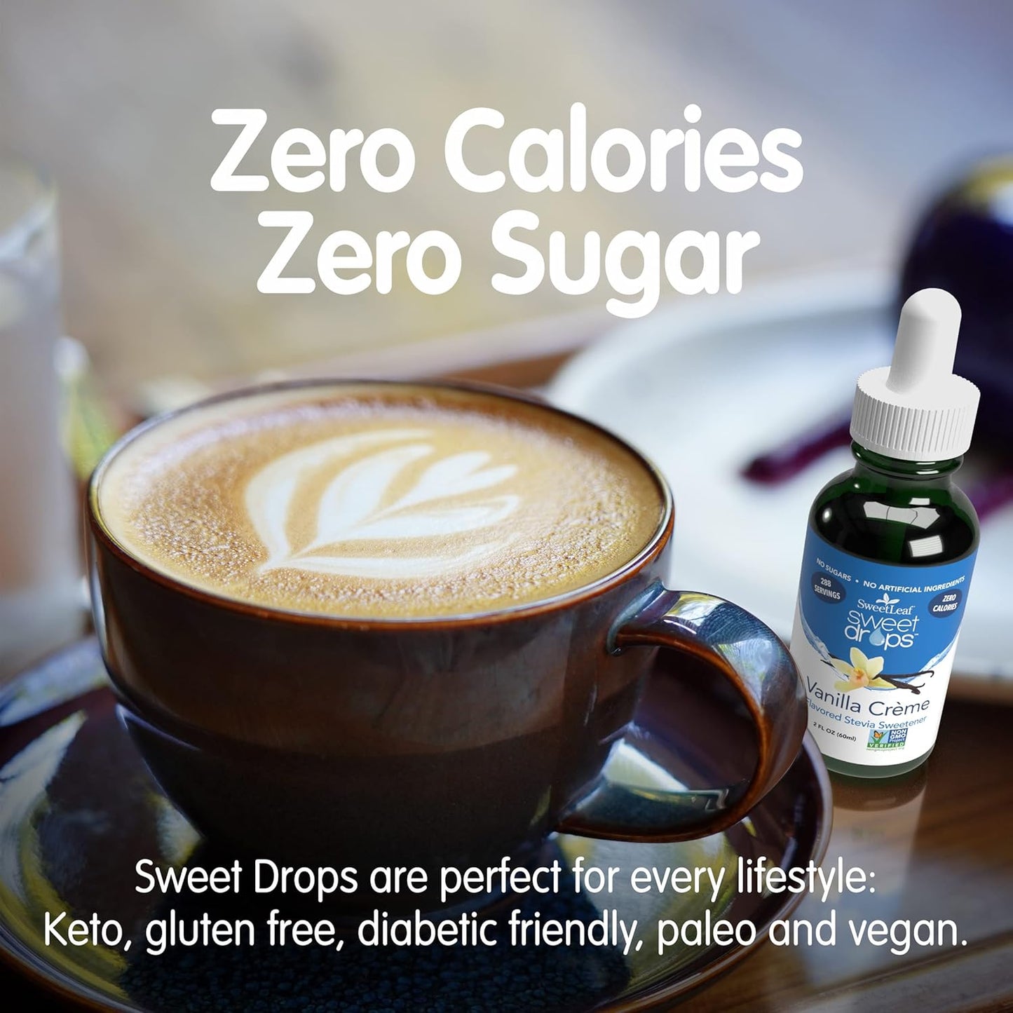 SweetLeaf Sweet Drops Liquid Stevia Sweetener, Vanilla Creme, 2 Fl Ounce