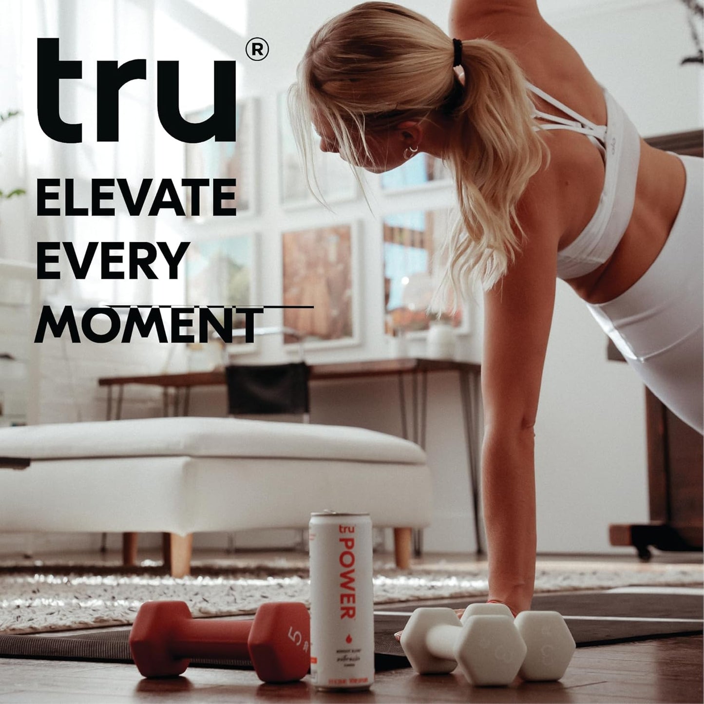 Tru Power Seltzer, BCAA Pre Workout Drinks with Green Coffee, Watermelon Fruit Juice Flavored Sparkling Water, 100 mg Natural Caffeine, Kosher, Gluten Free, Vegan, Low Calories, No Sugar Added Beverages, 12oz (Pack of 12)
