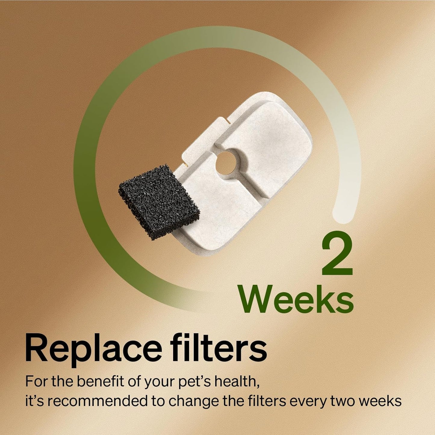 PETLIBRO 4 Packs Replacement Filters for Dockstream Cat Water Fountain PLWF105/PLWF115/PLWF005, 2 Months Set of Replacement Filters for Ultra Quiet Pet Water Fountain
