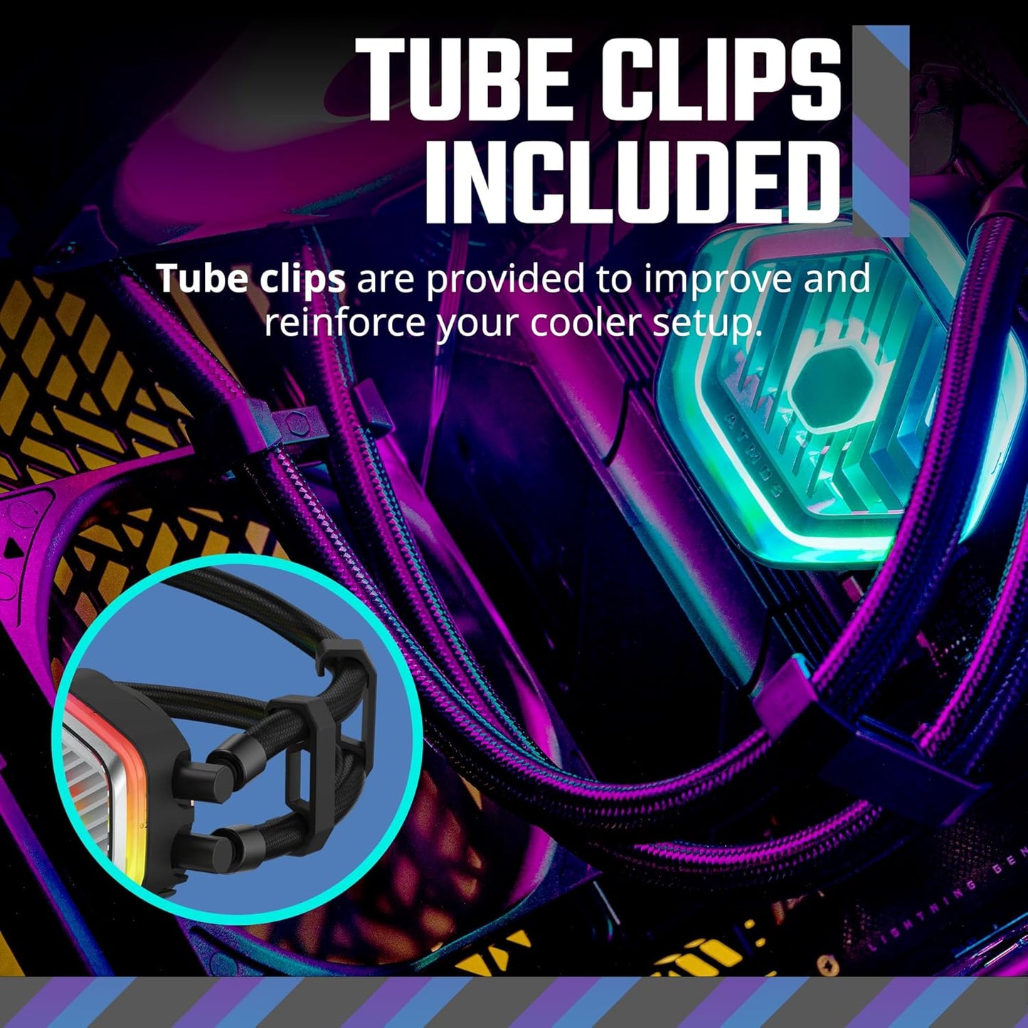 Cooler Master 360 Atmos High Performance Close-Loop AIO Liquid Cooler, R9|i9 Dual Chamber Pump, Customize Cover, Sickleflow Edge PWM, aRGB Lighting, AMD Ryzen AM5|4, Intel LGA 1851|1700 Platform