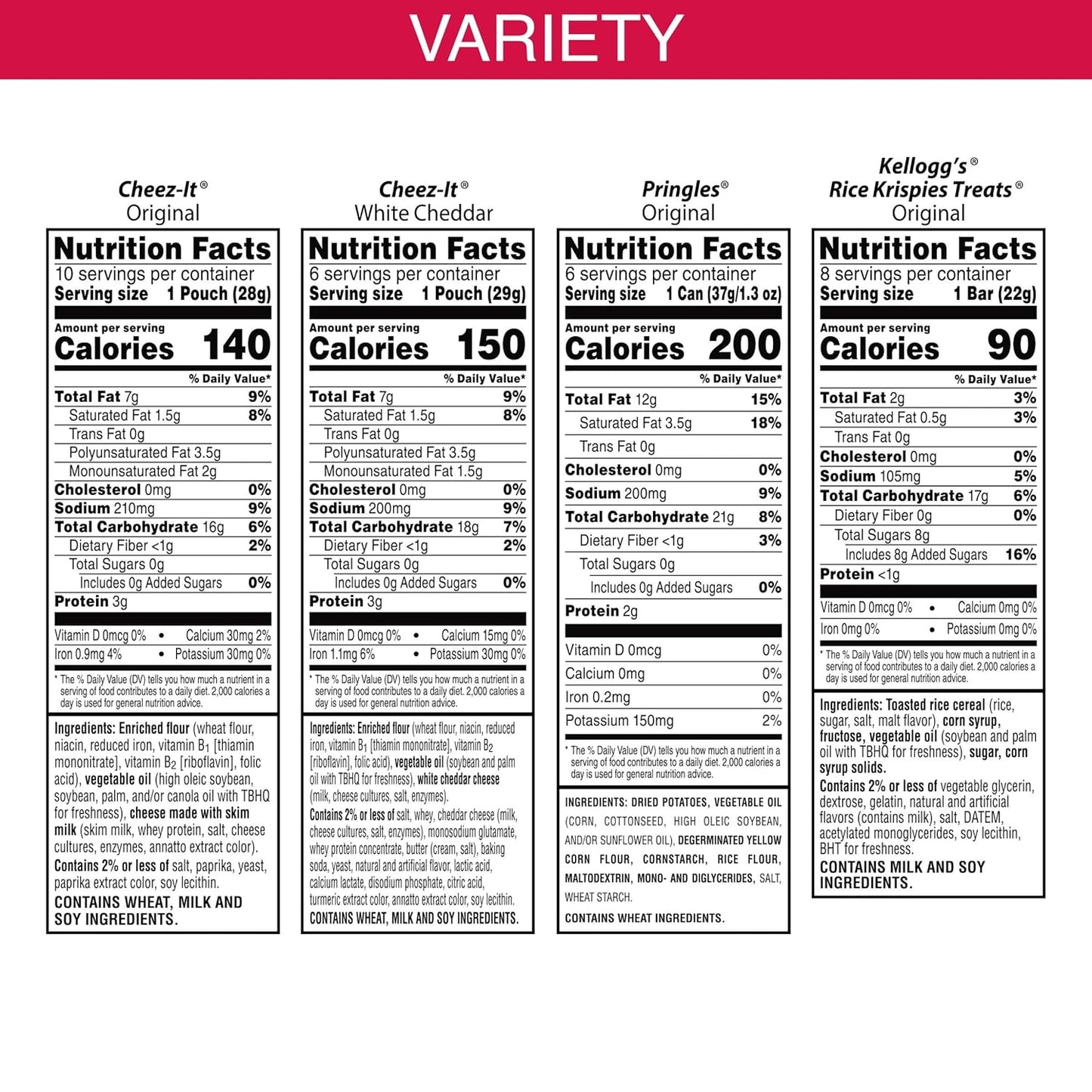 Kellogg's Snacks, Lunch Snacks, Kids Snacks, Mega Pack, Variety Pack, 30.1oz Box (30 Packs)