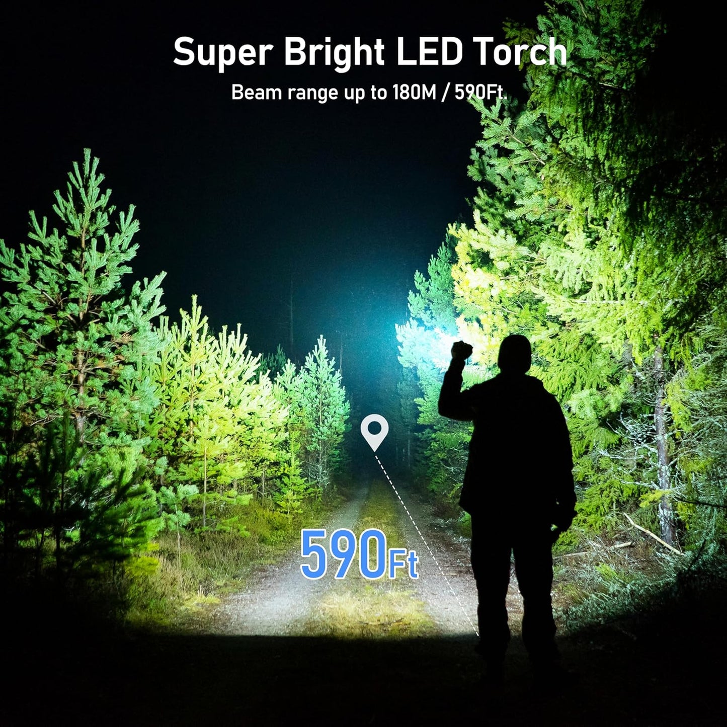 Flashlight Rechargeable,2000L High Lumens Flashlight,Super Bright Small LED Flash Light-Zoomable,Adjustable Brightness,Long Lasting for Camping,Outdoors,Christmas Gifts Men&Women-Red
