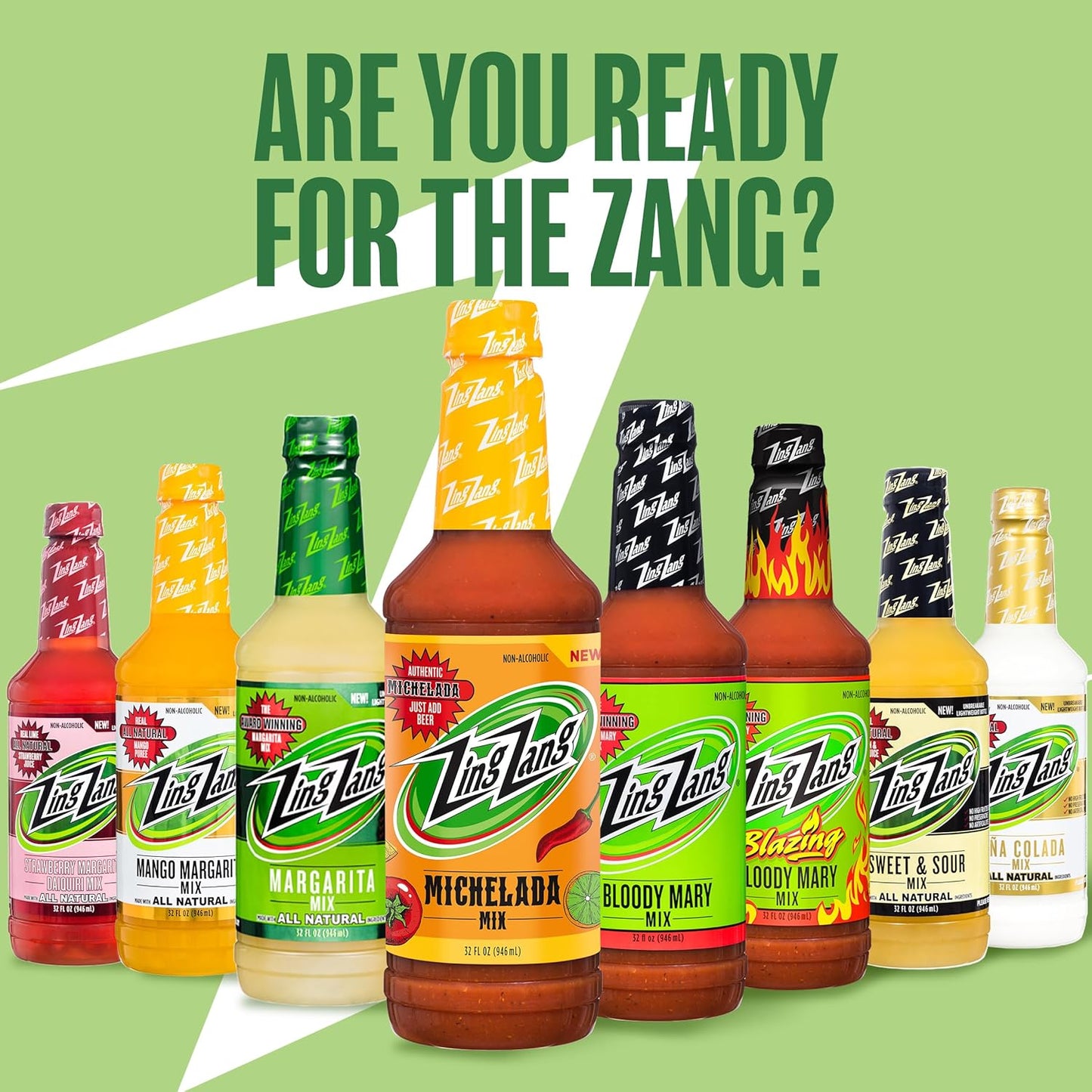Zing Zang Michelada Mix, Non-Alcoholic Cocktail Mixer, 32 fl oz Bottle (Pack of 1)