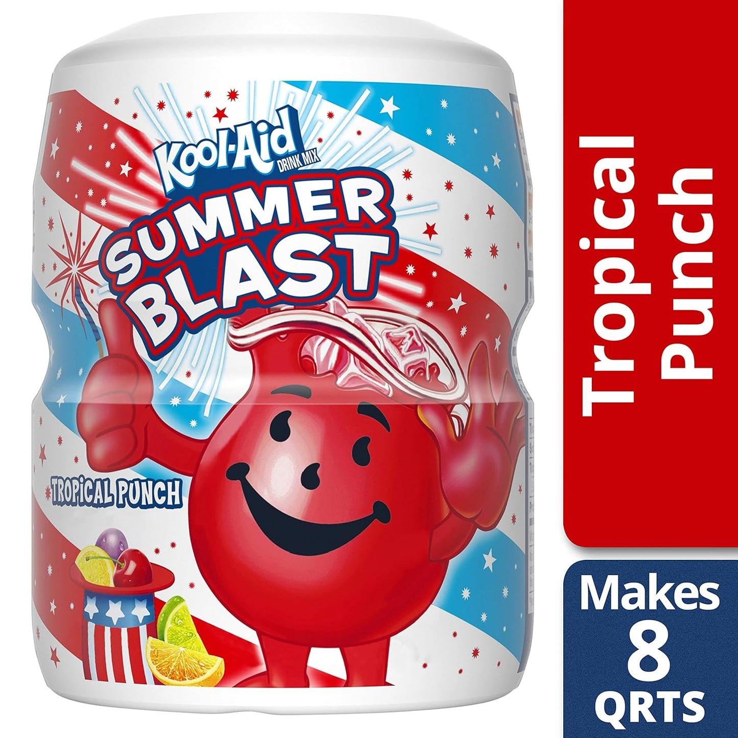 Kool-Aid Summer Blast Tropical Punch Flavored Powdered Drink Mix (19 oz Canister)