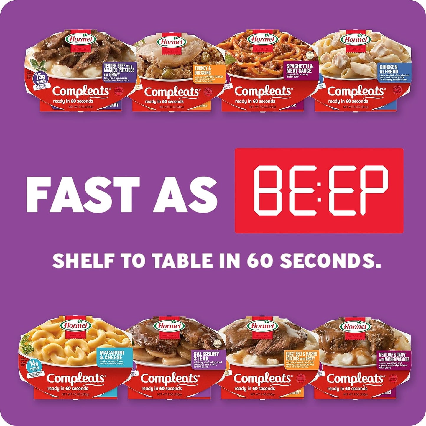 HORMEL COMPLEATS Beef Pot Roast Microwave Tray, 9 Ounce (Pack of 6)
