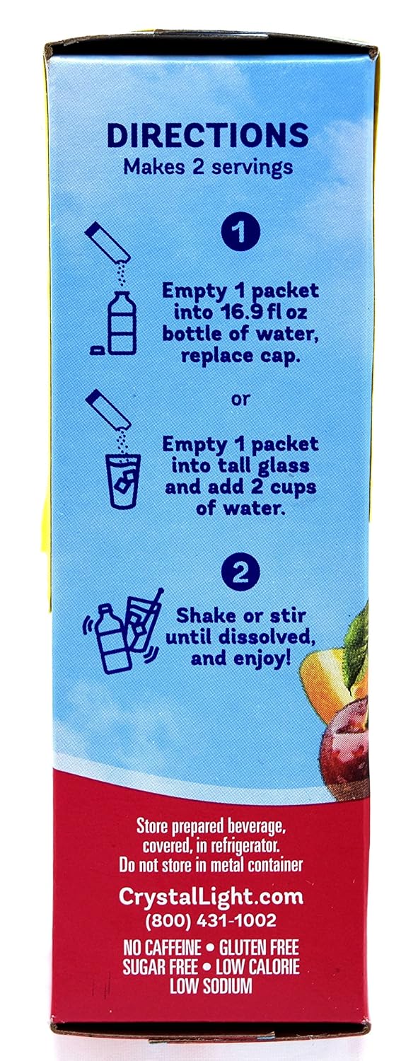 Crystal Light On The Go Fruit Punch Drink Mix, 10-Count Boxes (Pack of 12)