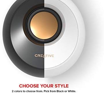 Creative Pebble 2.0 USB-Powered Desktop Speakers with Far-Field Drivers and Passive Radiators for PCs and Laptops (White)
