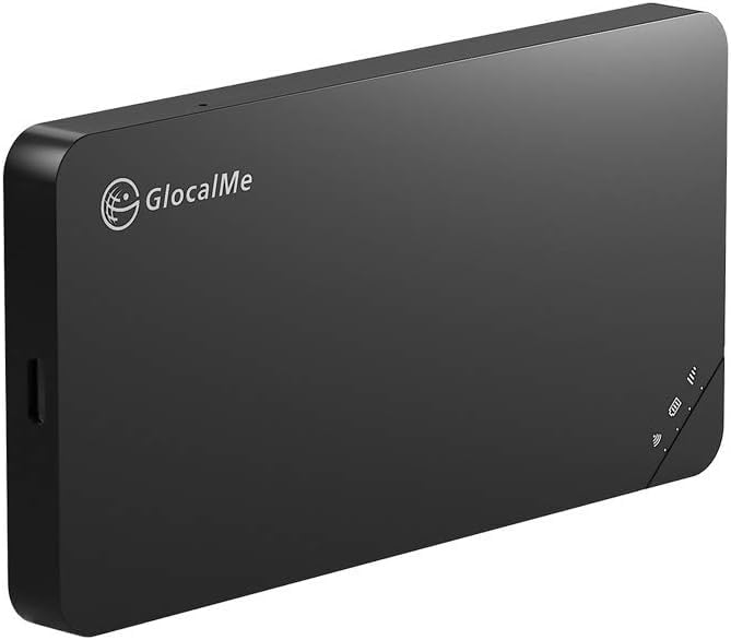 GlocalMe U3 4G LTE Mobile Hotspot Device, Portable WiFi Hotspot for Travel in 200+ Countries, No SIM Card Needed, 10 Connected Devices and Global 1GB Data 30 Days, Pocket WiFi Device (U3 Black)