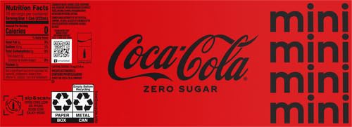 Coca-Cola Coke Zero Sugar Diet Soda Soft Drink, 7.5 fl oz, 10 Pack