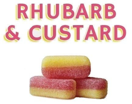 Original Bonds London Rhubarb & Custard Bag Sugar Coated Rhubarb & Vanilla Flavored Boiled Sweets Imported From The UK The Best Of British Candy