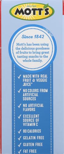Mott's Fruit Flavored Snacks, Assorted Fruit, Family Pack, Gluten Free, 40 ct