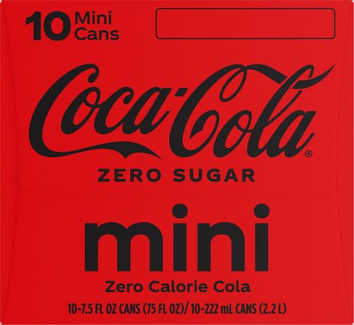Coca-Cola Coke Zero Sugar Diet Soda Soft Drink, 7.5 fl oz, 10 Pack
