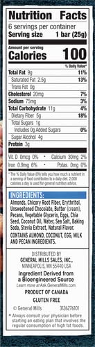 Ratio Soft Baked Bars, Chocolate Chunk Cookie, 1g Sugar, Keto Friendly, 5.34 oz (6 Bars)