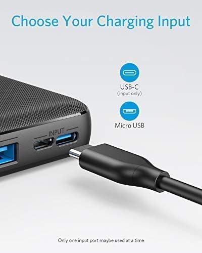 Anker Portable Charger,325 Power Bank(PowerCore Essential 20K),20,000mAh Battery Pack with PowerIQ Technology for iPhone 15/14/13 Series, Galaxy S23,and More（USB-C Input Only（Black）,2-Pack）
