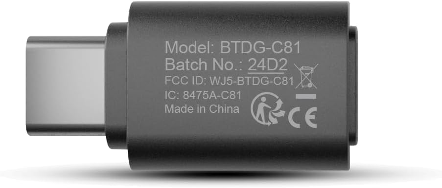 Avantree C81 USB-C Bluetooth Adapter for PS5 - Connect Headphones Wirelessly with aptX Low Latency Support and Included Mini Mic