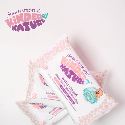 Kinder by Nature Water-Based Baby Wipes - 56 Count (Case of 12 packs)