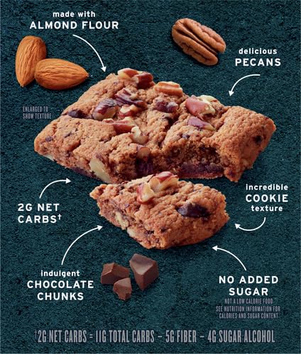 Ratio Soft Baked Bars, Chocolate Chunk Cookie, 1g Sugar, Keto Friendly, 5.34 oz (6 Bars)
