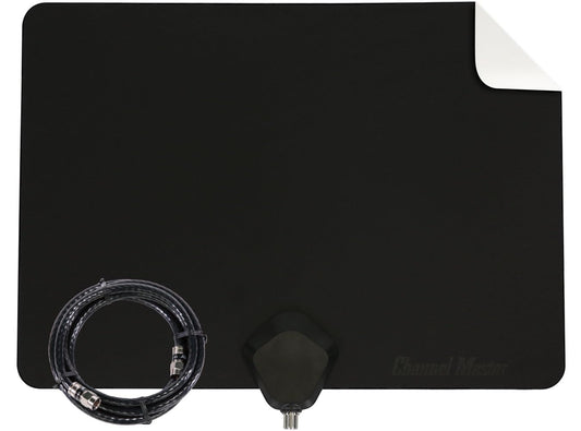 Channel Master Flatenna Ultra-Thin Indoor TV Antenna 35 Mile Range - Dual Sided Black or White - CM-4001HDBW