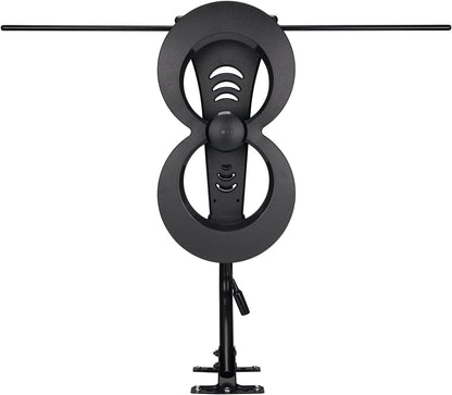 Antennas Direct ClearStream 2MAX Indoor Outdoor TV Antenna, UHF VHF, Multi-Directional, 60+ Mile Range, 4K 8K UHD NEXTGEN TV – w/ 20-inch Mast (Black)