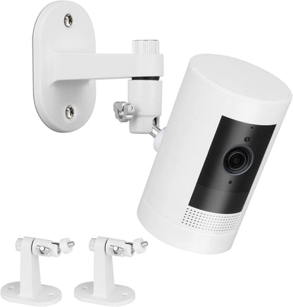 2Pack Adjustable Security Wall Mount Bracket for Ring Stick Up Cam & Ring Indoor Cam(1st Gen), Perfect View Angle for Ring Surveillance Camera System - White