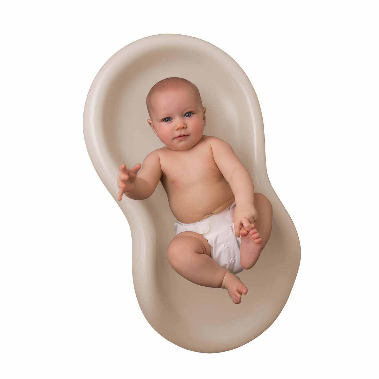 Keekaroo Peanut Changer Vanilla – The Original Made in USA Easy-to-Clean Changing pad and The only Shell Over Foam, Fully impermeable to Fluid