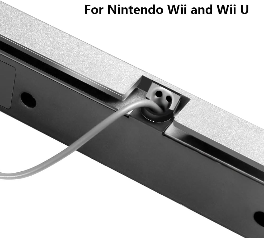 Aokin Sensor Bar for Wii, Replacement Wired Infrared Ray Sensor Bar for Nintendo Wii and Wii U Console, includes Clear Stand